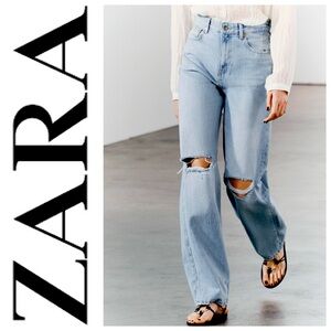Zara High Waist Wide Leg Jean